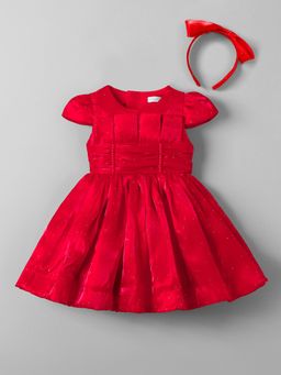 Hopscotch - Rhinestone Pearl Pleated Dress