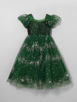 Hopscotch - Sequinned Ruffle Party Dress
