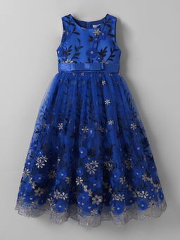 Hopscotch - Floral Embroidery Bow Gown