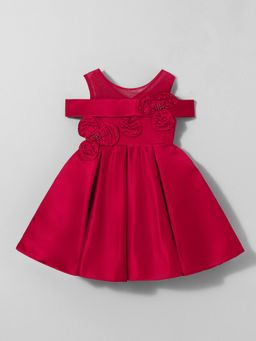 Hopscotch - Floral Applique Party Dress