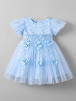 Hopscotch - Pearl Floral Applique Dress