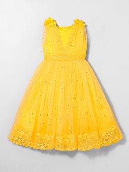 Hopscotch - Lace Trim Sequined Gown