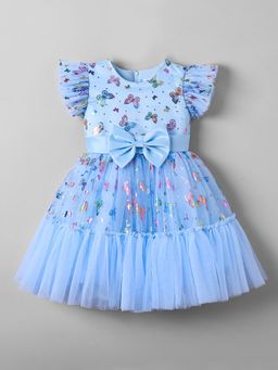 Hopscotch - Bow Applique Party Dress