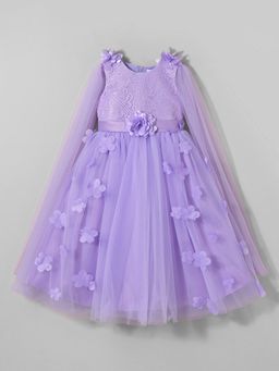 Hopscotch - 3D Floral Cape Sleeve Gown