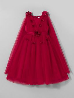 Hopscotch - Floral Cape Sleeve Gown