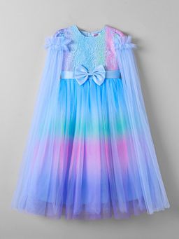 Hopscotch - Bow Cape Sleeve Gown