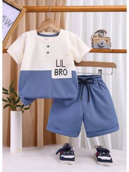 Toonyport - Boys Cotton Textured T-Shirt and Shorts
