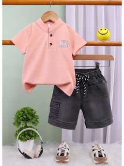 Toonyport - Boys Cotton Textured Shorts and Polo T-Shirt