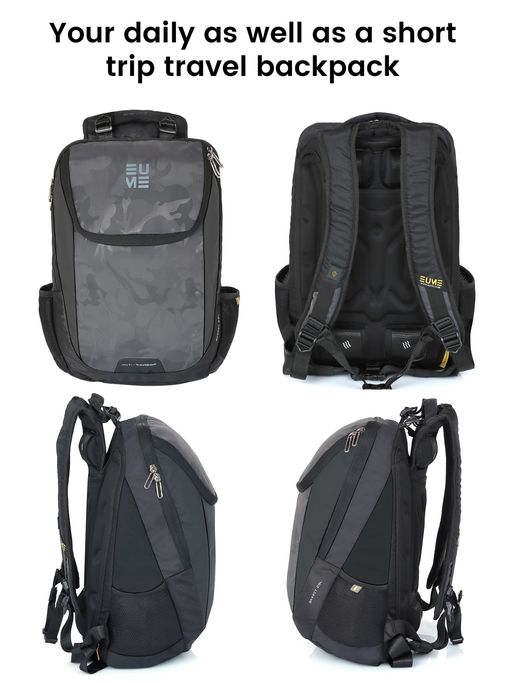 Buy EUME Barret 29L Unisex Camouflage Grey Massager Laptop - Main Image