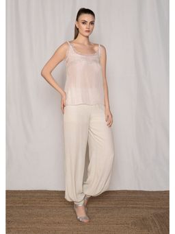 AMRTA- BY GUNEET KONDAL - Ivory Pearls In Ocean Co-Ord Set