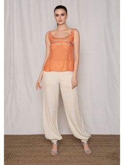 AMRTA- BY GUNEET KONDAL - Orange Pearls In Ocean Co-Ord Set