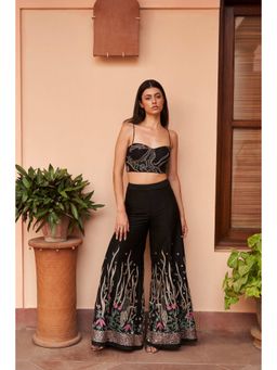 AMRTA- BY GUNEET KONDAL - Enchanted Forest Top With Flared Trouser
