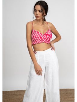AMRTA- BY GUNEET KONDAL - Waves Of A Desert Pink Shoulder Straps Crop Top