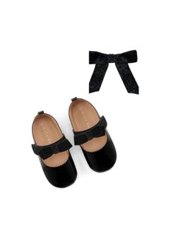 Baby Doe - Black bow ballerina & Glitter Hair clips