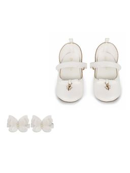 Baby Doe - White butterfly ballerina & butterfly clips