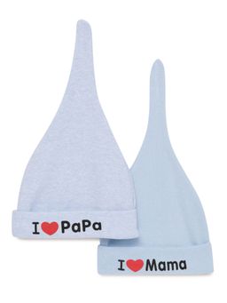 EL REGALO - Kids and Babies Caps for Young Boys and Girls Colors and Designs Blue (Set of 2)