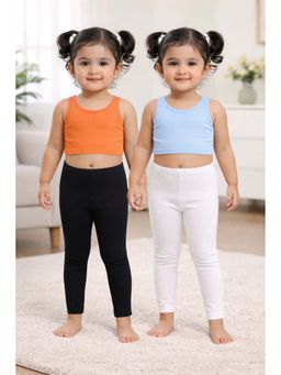 Bodycare - Girls Solid Cotton Leggings-Multi-Color