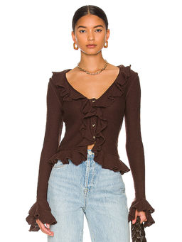 LPA - Ruffle Sweater Cardigan