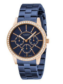 Strand by Obaku - Lana Blue Dial Multifunction Watch For Women (S707LMVLSL)