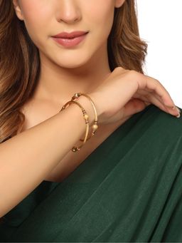 Gahan - Womens Gold Plated Traditional Bangles (Pack of 2)