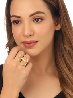 Gahan - Womens Gold Plated Adjustable Finger Ring