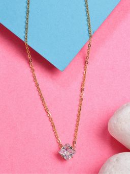 Gahan - Womens Gold Plated Artificial Stones Pendant with Chain
