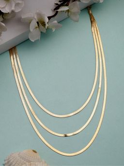 Gahan - Womens Gold Plated Minimal Layered Necklace