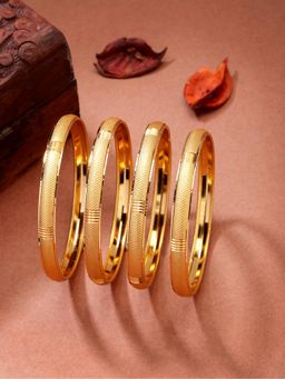 Gahan - Womens Gold Plated Traditional Bangles (Pack of 4)