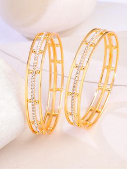Gahan - Womens Gold Plated Handcrafted Bangles (Pack of 2)