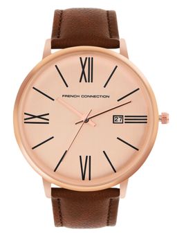 French Connection - Men Heritage Rose Gold Dial Analog Watch FCN00048A (M)