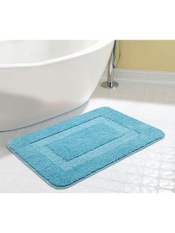 Saral Home - Microfiber Anti-Slip Bathmat (Turquoise, 45 x 70 cm)