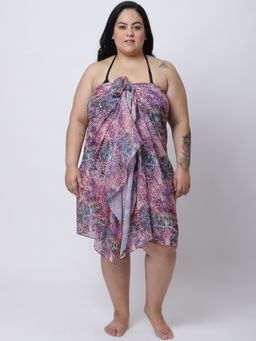 AOBA - Plus Size Women Multicoloured Printed Sarong (One Size)