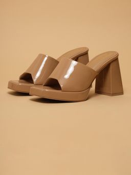 ERIDANI - Irene Beige Platform Sandals Heels