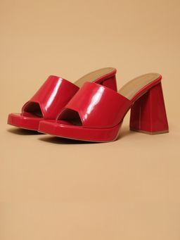 ERIDANI - Irene Red Platform Sandals Heels