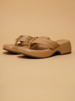 ERIDANI - Luke Beige Slip-on Sandals Heels