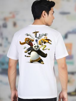 Greylongg - White Men Graphic Printed Round Neck T-Shirt