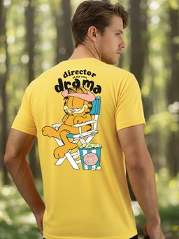 Greylongg - Yellow Men Graphic Printed Round Neck T-Shirt