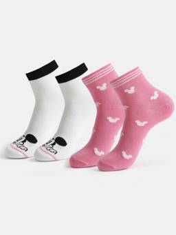 Jockey - D801 Kids Disney Mickey&Minnie Mouse Cotton Ankle Socks-Multi-Color