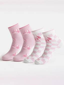 Jockey - D801 Kids Disney Mickey&Minnie Mouse Cotton Ankle Socks-Multi-Color