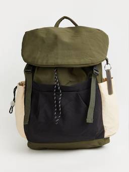 max - Girls Multi-Color Solid/Plain Polyester 3 Compartments Backpack