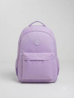 WALSON - Unisex Purple Solid/Plain Nylon 3 Compartments Backpack