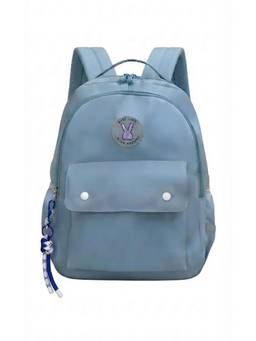 WALSON - Unisex Blue Solid/Plain Nylon 3 Compartments Backpack