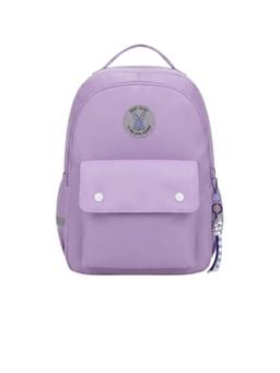WALSON - Unisex Purple Solid/Plain Nylon 3 Compartments Backpack