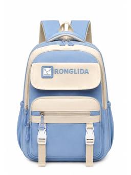 WALSON - Unisex Blue Solid/Plain Nylon 3 Compartments Backpack