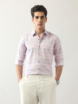 Arrow Newyork - Men's Pink All Over Printed Manhattan Slim Fit Shirt