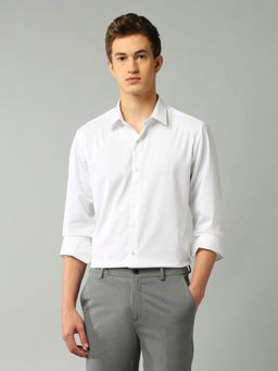 Arrow Newyork - Men's White Textured Brooklyn Ultra Slim Fit Shirt