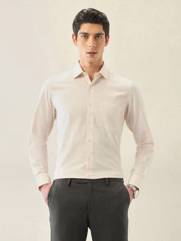 Arrow - Men's Peach Pure Cotton Ceremonial Regular Fit Shirt