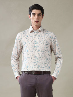 Arrow - Men's Cream Tailored Fit 1851 Shirt