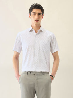 Arrow - Men's Pink Printed Ceremonial Regular Fit Shirt