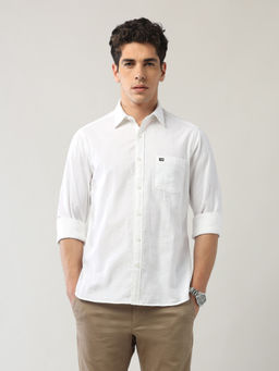 Arrow Sports - Men's White Textured Regular Fit Shirt